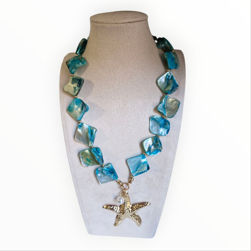 Starfish statement Necklace Irish-coastal-jewellery