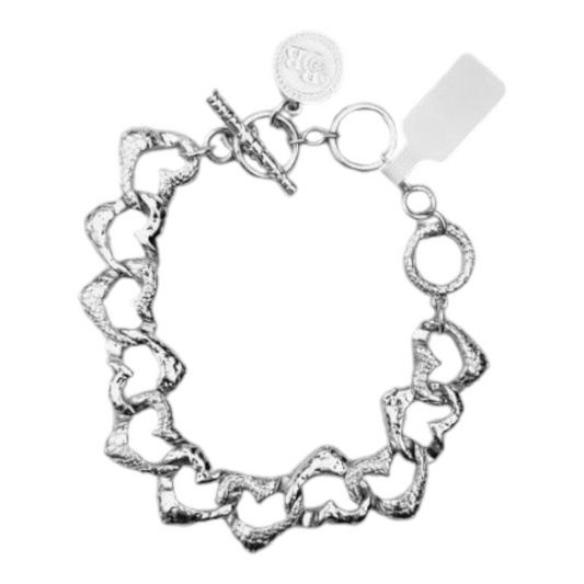 Bibi chain link heart bracelet