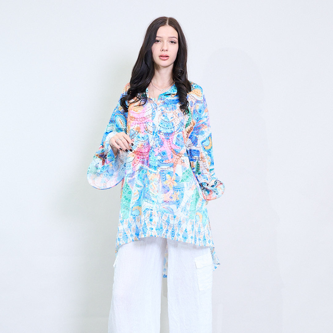 Amy ruffle sleeve shirt