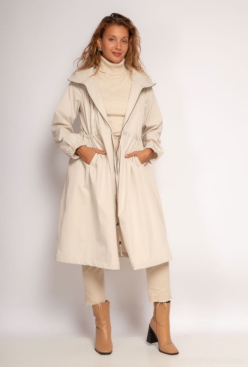 Lisa Hooded Trench Coat