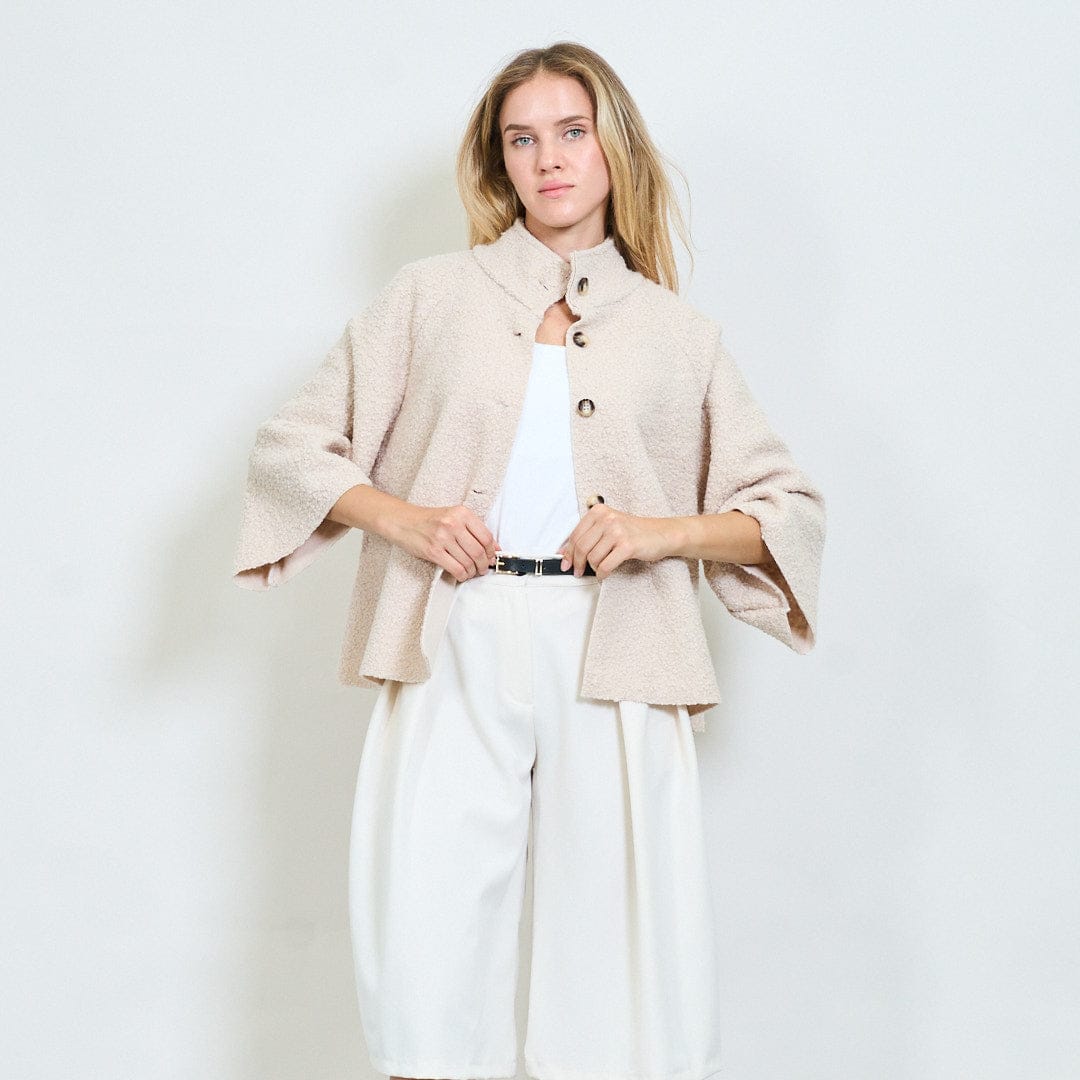 Farah soft textured cape coat