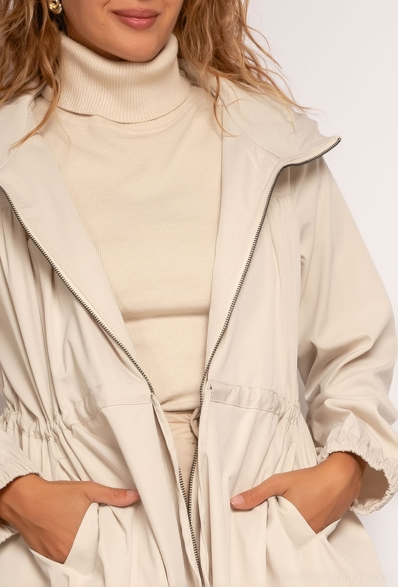 Lisa Hooded Trench Coat