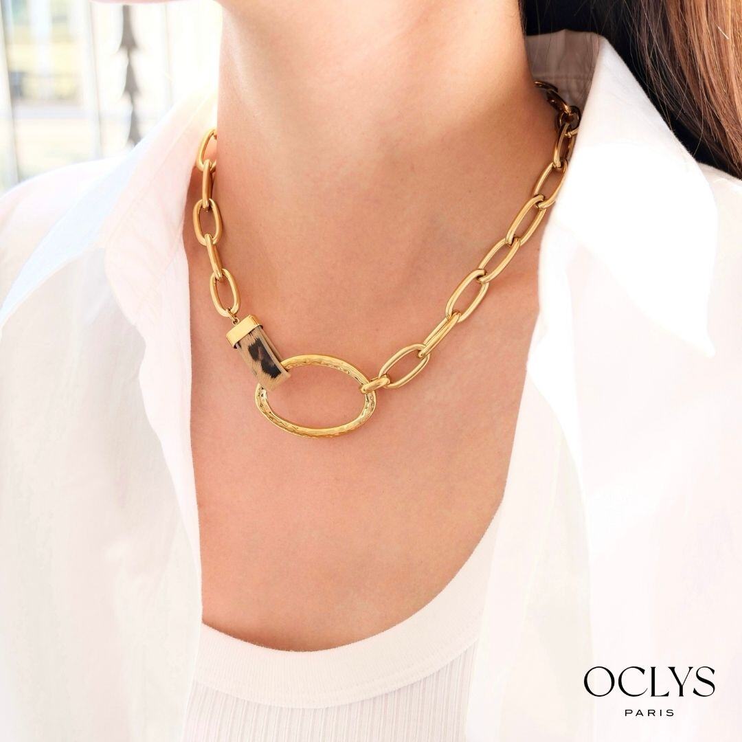 Gold Stainless steel Milano necklace