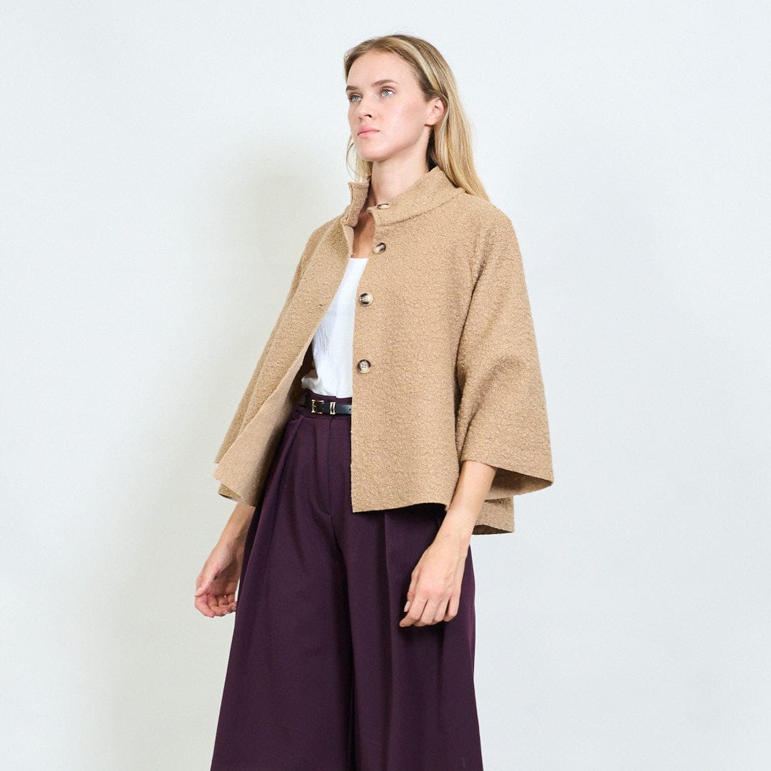 Farah soft textured cape coat