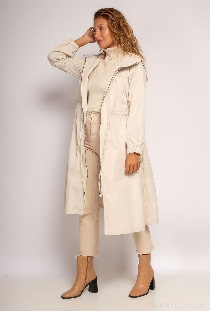 Lisa Hooded Trench Coat