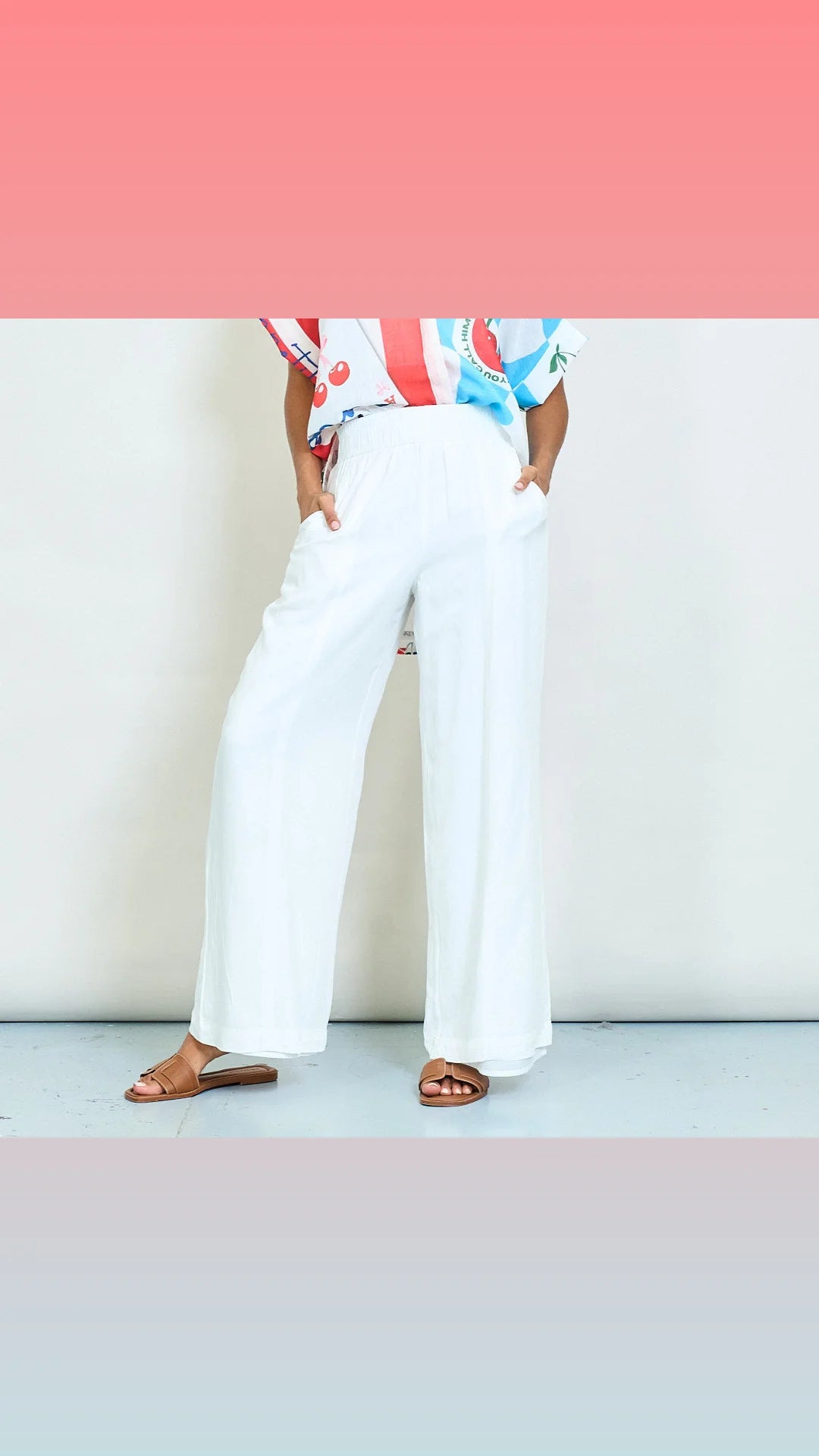 Shelby high-waist wide-leg pallazo trousers