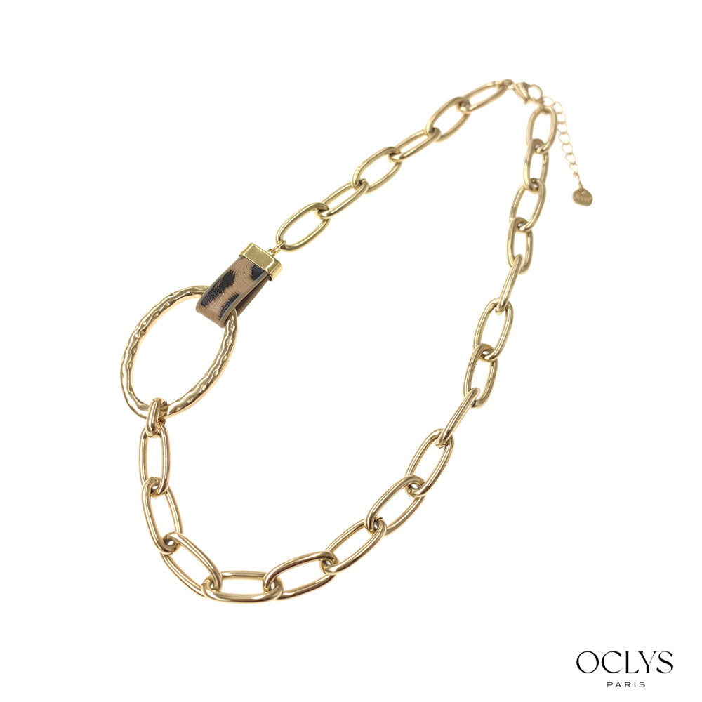 Gold Stainless steel Milano necklace